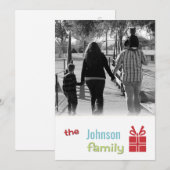 5x7 Kerstmis XMAS Happy Holiday PHOTO Card Feestdagenkaart (Voorkant / Achterkant)