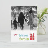 5x7 Kerstmis XMAS Happy Holiday PHOTO Card Feestdagenkaart (Staand voorkant)