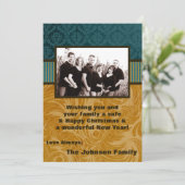 5x7 Kerstmis XMAS Happy Holiday PHOTO Card Feestdagenkaart (Staand voorkant)