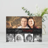 5x7 Kerstmis XMAS Happy Holiday PHOTO Card Feestdagenkaart (Staand voorkant)