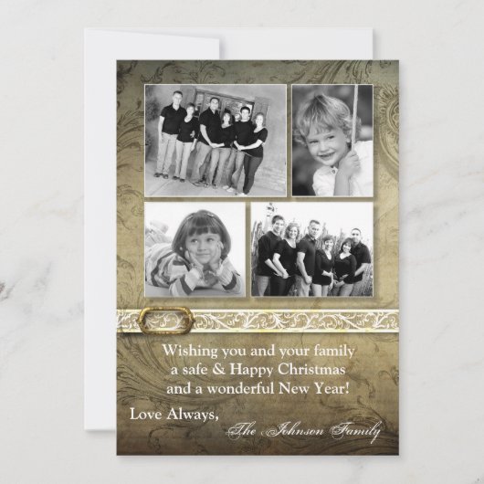 5x7 Kerstmis XMAS Happy Holiday PHOTO Card Feestdagenkaart (Voorkant)