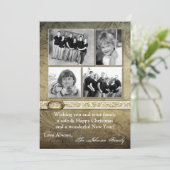 5x7 Kerstmis XMAS Happy Holiday PHOTO Card Feestdagenkaart (Staand voorkant)