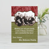 5x7 Kerstmis XMAS Happy Holiday PHOTO Card Feestdagenkaart (Staand voorkant)