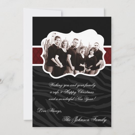 5x7 Kerstmis XMAS Happy Holiday PHOTO Card Feestdagenkaart (Voorkant)