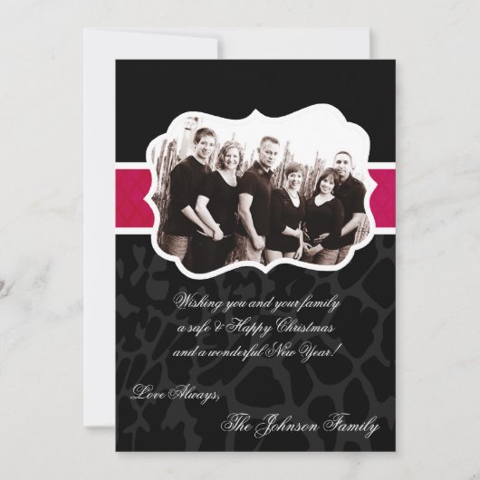 5x7 Kerstmis XMAS Happy Holiday PHOTO Card Feestdagenkaart (Voorkant)