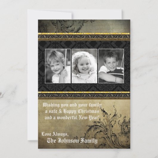 5x7 Kerstmis XMAS Happy Holiday PHOTO Card Feestdagenkaart (Voorkant)