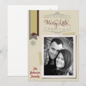 5x7 Kerstmis XMAS Happy Holiday PHOTO Card Feestdagenkaart (Voorkant / Achterkant)