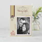 5x7 Kerstmis XMAS Happy Holiday PHOTO Card Feestdagenkaart (Staand voorkant)