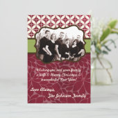 5x7 Kerstmis XMAS Happy Holiday PHOTO Card Feestdagenkaart (Staand voorkant)