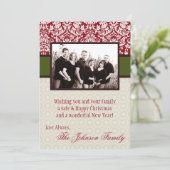 5x7 Kerstmis XMAS Happy Holiday PHOTO Card Feestdagenkaart (Staand voorkant)
