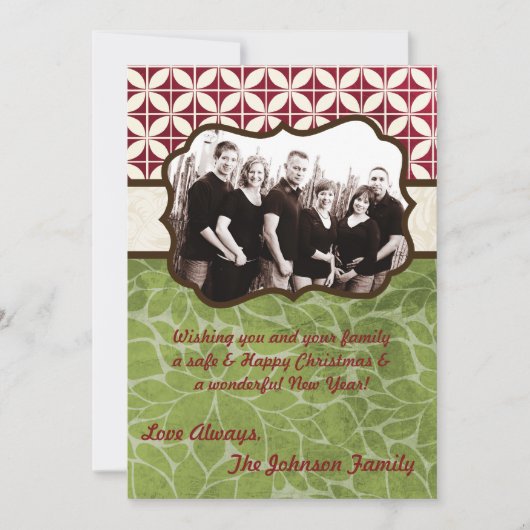 5x7 Kerstmis XMAS Happy Holiday PHOTO Card Feestdagenkaart (Voorkant)