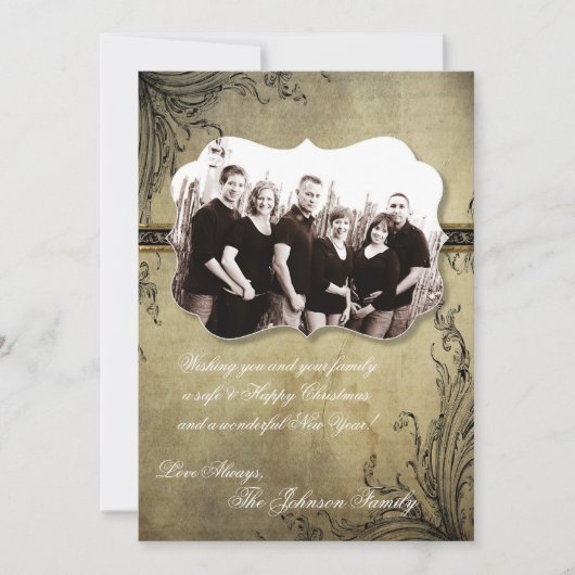 5x7 Kerstmis XMAS Happy Holiday PHOTO Card Feestdagenkaart (Voorkant)