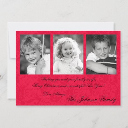 5x7 Kerstmis XMAS Happy Holiday PHOTO Card Feestdagenkaart (Voorkant)