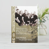 5x7 Kerstmis XMAS Happy Holiday PHOTO Card Feestdagenkaart (Staand voorkant)