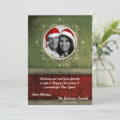5x7 Kerstmis XMAS Happy Holiday PHOTO Card Feestdagenkaart (Staand voorkant)