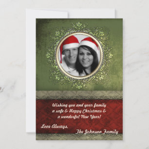 5x7 Kerstmis XMAS Happy Holiday PHOTO Card Feestdagenkaart