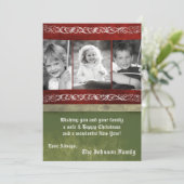 5x7 Kerstmis XMAS Happy Holiday PHOTO Card Feestdagenkaart (Staand voorkant)