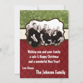 5x7 Kerstmis XMAS Happy Holiday PHOTO Card Feestdagenkaart (Voorkant)