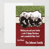 5x7 Kerstmis XMAS Happy Holiday PHOTO Card Feestdagenkaart (Voorkant / Achterkant)