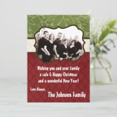 5x7 Kerstmis XMAS Happy Holiday PHOTO Card Feestdagenkaart (Staand voorkant)
