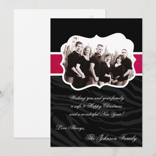 5x7 Kerstmis XMAS Happy Holiday PHOTO Card Feestdagenkaart (Voorkant / Achterkant)