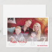 5x7 Kerstmis XMAS Happy Holiday PHOTO Card Feestdagenkaart (Voorkant / Achterkant)