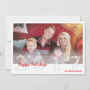 5x7 Kerstmis XMAS Happy Holiday PHOTO Card Feestdagenkaart