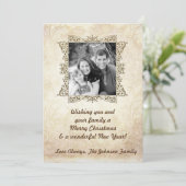 5x7 Kerstmis XMAS Happy Holiday PHOTO Card Feestdagenkaart (Staand voorkant)