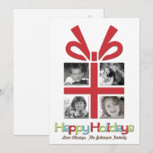 5x7 Kerstmis XMAS Happy Holiday PHOTO Card Feestdagenkaart (Voorkant / Achterkant)