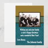 5x7 Kerstmis XMAS Happy Holiday PHOTO Card Feestdagenkaart (Voorkant / Achterkant)