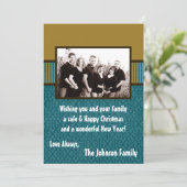 5x7 Kerstmis XMAS Happy Holiday PHOTO Card Feestdagenkaart (Staand voorkant)