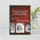5x7 Kerstmis XMAS Happy Holiday PHOTO Card Feestdagenkaart (Staand voorkant)