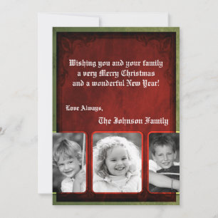 5x7 Kerstmis XMAS Happy Holiday PHOTO Card Feestdagenkaart
