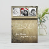 5x7 Kerstmis XMAS Happy Holiday PHOTO Card Feestdagenkaart (Staand voorkant)