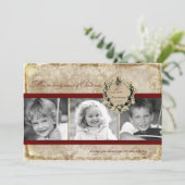 5x7 Kerstmis XMAS Happy Holiday PHOTO Card Feestdagenkaart (Staand voorkant)
