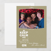 5x7 Kerstmis XMAS Houd Kalm Vrolijk Op Fotokaart Feestdagenkaart (Voorkant / Achterkant)