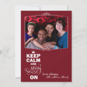 5x7 Kerstmis XMAS Houd Kalm Vrolijk Op Fotokaart Feestdagenkaart (Voorkant)