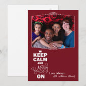 5x7 Kerstmis XMAS Houd Kalm Vrolijk Op Fotokaart Feestdagenkaart (Voorkant / Achterkant)