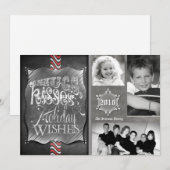 5x7 Kerstmis XMAS Krijtbord Leraar FOTOKAART Feestdagenkaart (Voorkant / Achterkant)