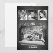 5x7 Kerstmis XMAS Krijtbord Leraar FOTOKAART Feestdagenkaart (Voorkant / Achterkant)