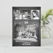 5x7 Kerstmis XMAS Krijtbord Leraar FOTOKAART Feestdagenkaart (Staand voorkant)