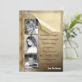 5x7 Kerstmis XMAS Oude gescheurde Document FOTOKAA Feestdagenkaart (Staand voorkant)