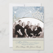 5x7 Kerstmis XMAS Sneeuwvlokken Winter FOTO-kaart Feestdagenkaart (Voorkant)