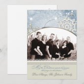 5x7 Kerstmis XMAS Sneeuwvlokken Winter FOTO-kaart Feestdagenkaart (Voorkant / Achterkant)