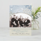 5x7 Kerstmis XMAS Sneeuwvlokken Winter FOTO-kaart Feestdagenkaart (Staand voorkant)