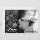 5x7 Kerstmis XMAS Sneeuwvlokken Winter FOTO-kaart Feestdagenkaart (Voorkant)