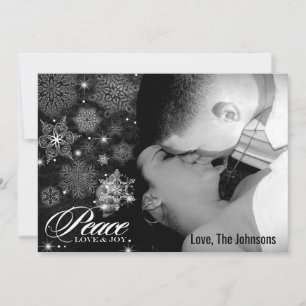 5x7 Kerstmis XMAS Sneeuwvlokken Winter FOTO-kaart Feestdagenkaart