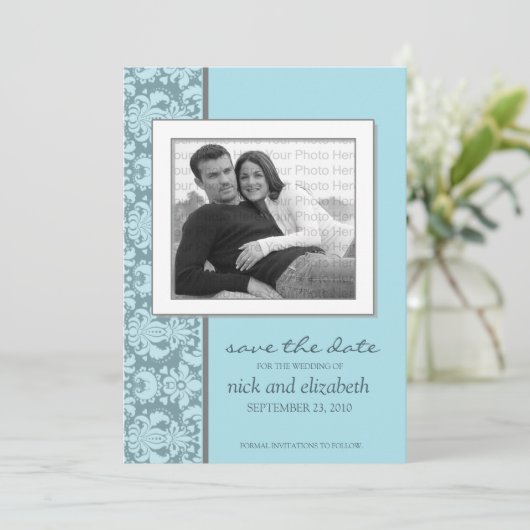 5X7 Kies UW EIGEN kleurenbarok Opslaan Datum 2 Save The Date (Staand voorkant)