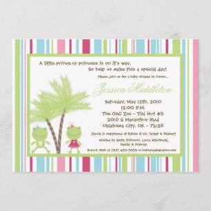 5x7 Kikkerprinsen Princess Baby shower Kaart