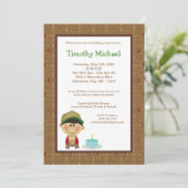 5x7 Kind Boy Birthday Party Invitation Kaart (Staand voorkant)